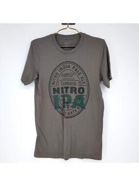 Guinness Nitro IPA Dark Olive Green Women's Cotton T-Shirt / Tee - Size S - GUC